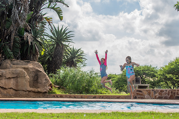 swimming at Tala Collection Game Reserve